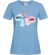 Женская футболка Boy or girl Голубой фото