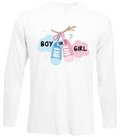 Лонгслив Boy or girl Белый фото