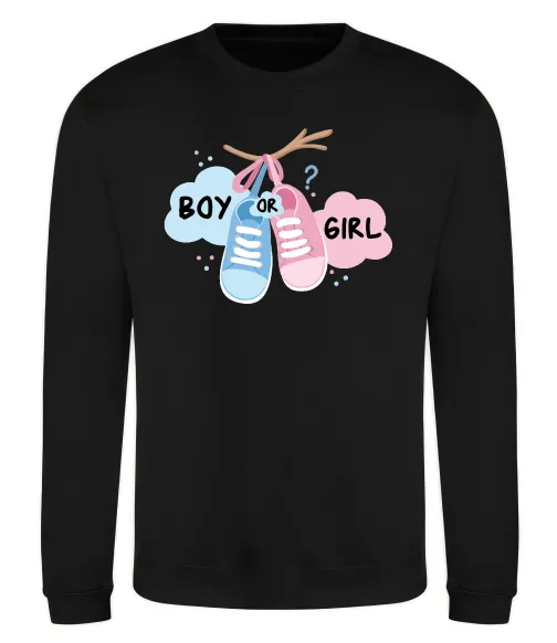 Світшот Boy or girl Чорний фото