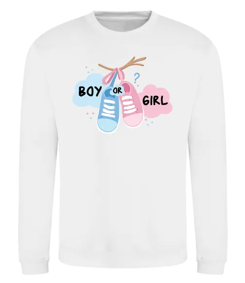 Світшот Boy or girl Білий фото