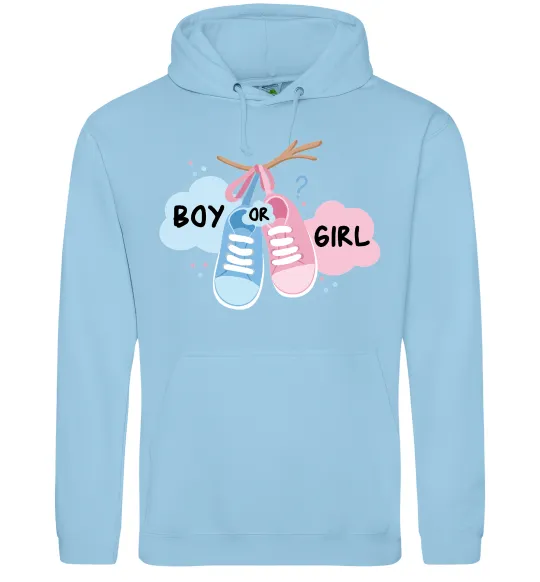 Мужская толстовка (худи) Boy or girl Голубой фото