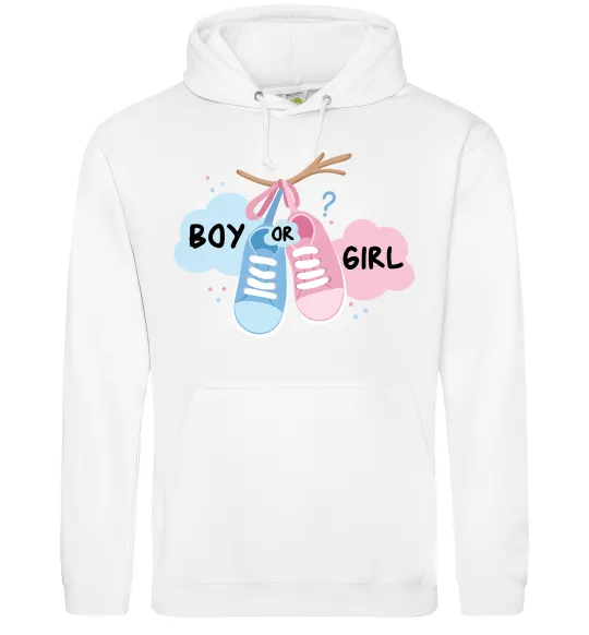 Женская толстовка (худи) Boy or girl Белый фото