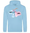 Женская толстовка (худи) Boy or girl Голубой фото