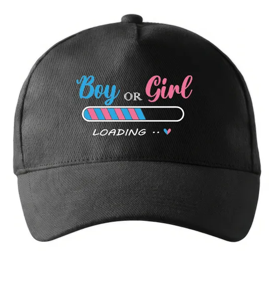 Кепка Boy or girl loading Черный фото