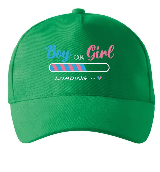Кепка Boy or girl loading Зеленый фото