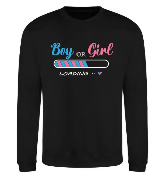Свитшот Boy or girl loading Черный фото