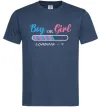 Мужская футболка Boy or girl loading Темно-синий фото