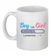 Чашка керамическая Boy or girl loading Белый фото