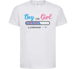 Детская футболка Pink or Blue I love you Черный фото