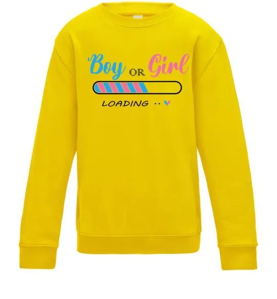 Детский Свитшот Boy or girl loading Солнечно желтый фото
