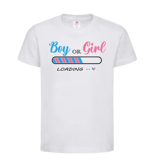 Детская футболка Boy or girl loading Белый фото