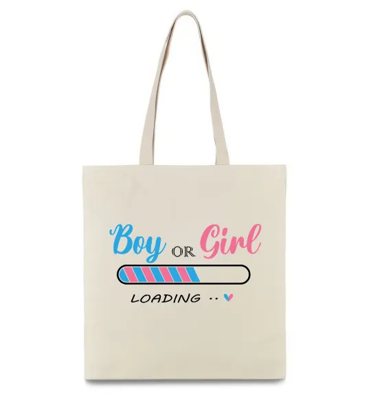 Эко-сумка Boy or girl loading Бежевый фото