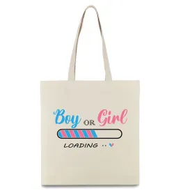 Эко-сумка Pink or Blue we love you Бежевый фото