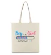 Эко-сумка Boy or girl loading Бежевый фото