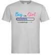 Мужская футболка Boy or girl loading Серый фото