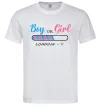 Мужская футболка Boy or girl loading Белый фото