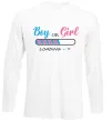 Лонгслив Boy or girl loading Белый фото
