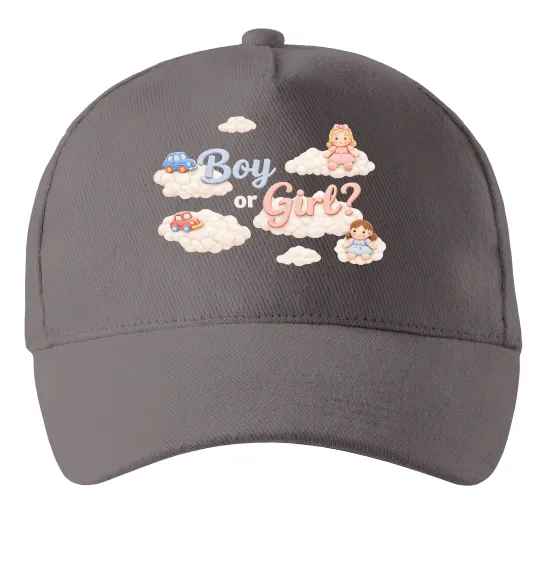 Кепка Boy or girl хмаринки Серый фото