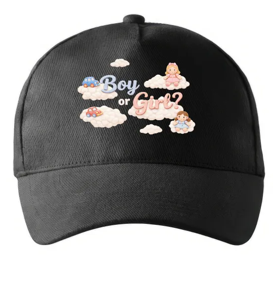 Кепка Boy or girl хмаринки Черный фото