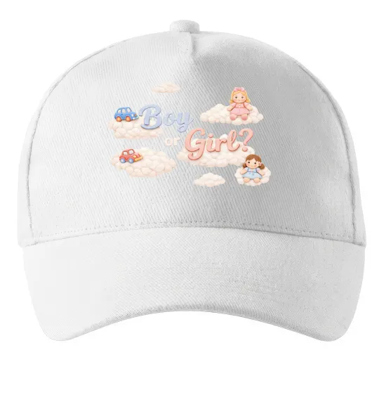 Кепка Boy or girl хмаринки Белый фото