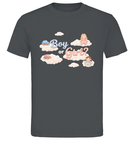 Мужская футболка Boy or girl хмаринки Графит фото