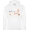 Женская толстовка (худи) Boy or girl хмаринки Белый фото