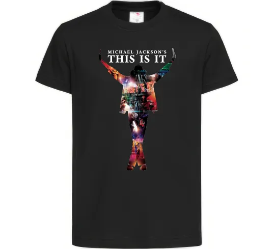Дитяча футболка This is it Michael Jackson Чорний фото