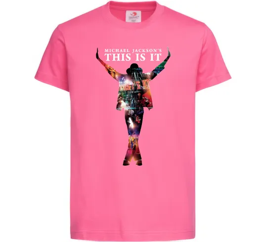 Дитяча футболка This is it Michael Jackson Яскраво-рожевий фото