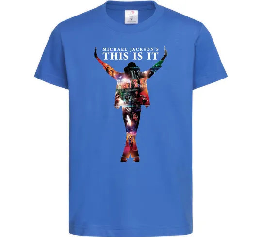Дитяча футболка This is it Michael Jackson Яскраво-синій фото