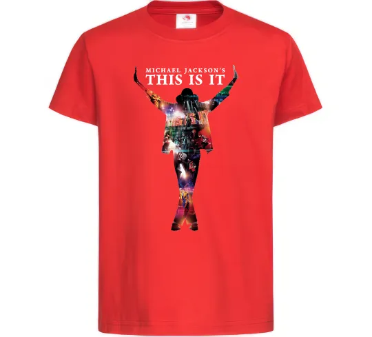 Дитяча футболка This is it Michael Jackson Червоний фото