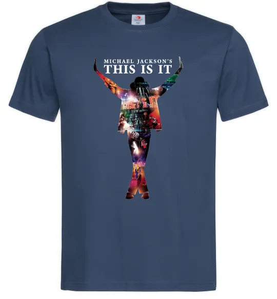 Чоловіча футболка This is it Michael Jackson Темно-синій фото