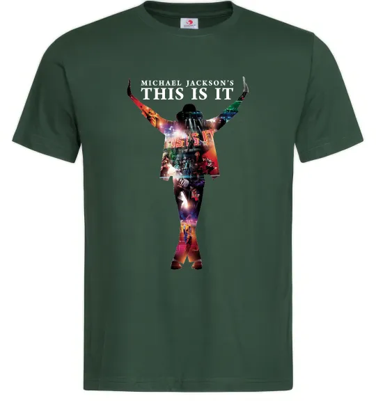 Чоловіча футболка This is it Michael Jackson Темно-зелений фото