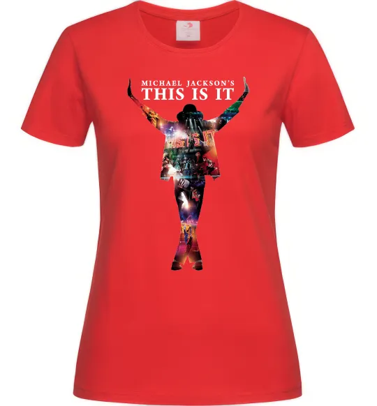 Жіноча футболка This is it Michael Jackson Червоний фото