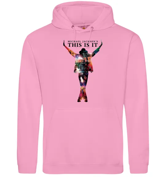 Чоловіча толстовка (худі) This is it Michael Jackson Рожевий фото