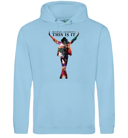Чоловіча толстовка (худі) This is it Michael Jackson Блакитний фото