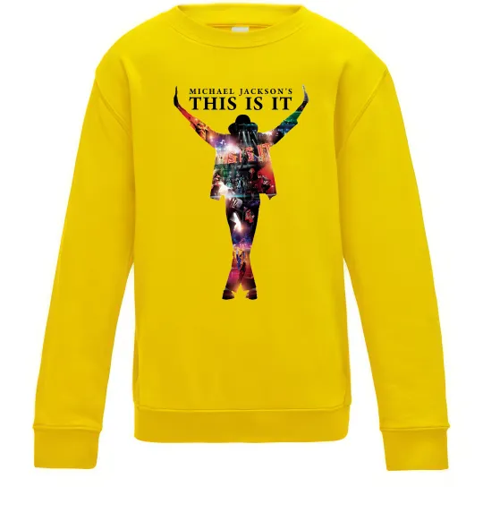 Дитячий світшот This is it Michael Jackson Сонячно жовтий фото