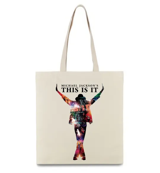 Еко-сумка This is it Michael Jackson Бежевий фото