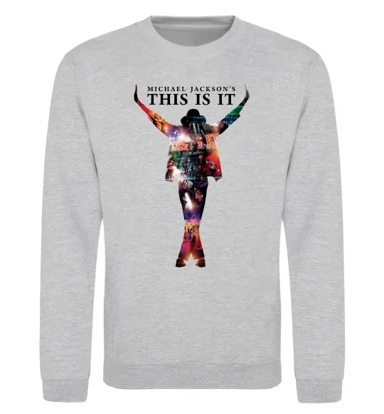 Свитшот This is it Michael Jackson Серый меланж фото