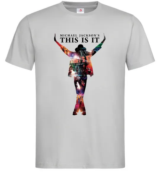 Чоловіча футболка This is it Michael Jackson Сірий фото