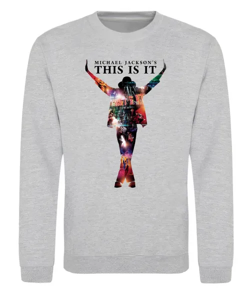 Світшот This is it Michael Jackson Сірий меланж фото