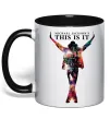 Чашка з кольоровою ручкою This is it Michael Jackson Чорний Чашка з кольоровою ручкою This is it Michael Jackson Чорний фото