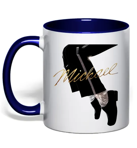 Чашка з кольоровою ручкою Michael Глибокий темно-синій фото