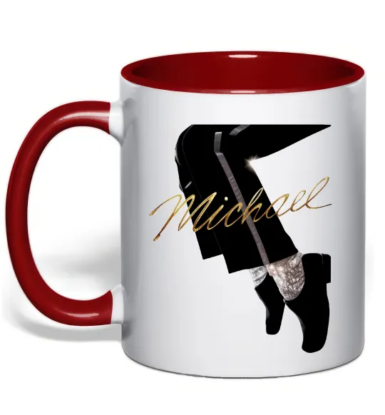 Чашка з кольоровою ручкою Michael Червоний фото