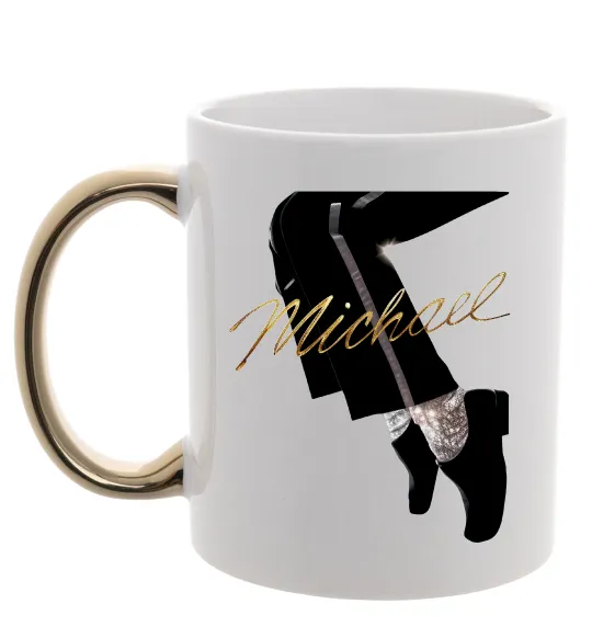 Чашка з кольоровою ручкою Michael Золото фото