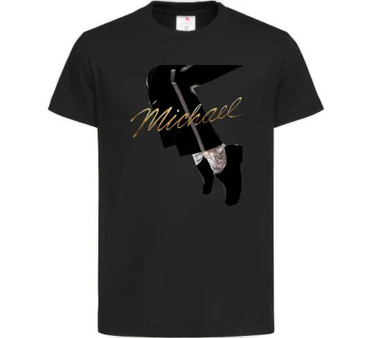 Дитяча футболка Michael Чорний фото