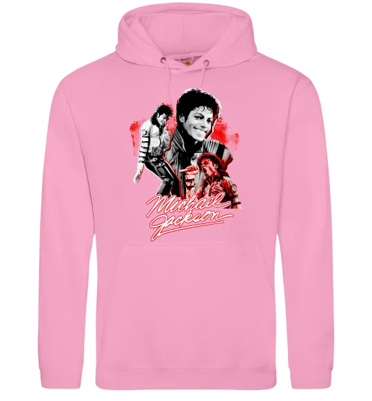 Жіноча толстовка (худі) Michael Jackson колаж Рожевий фото
