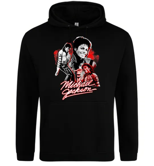 Жіноча толстовка (худі) Michael Jackson колаж Чорний фото