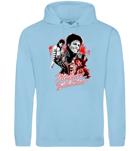 Жіноча толстовка (худі) Michael Jackson колаж Блакитний фото
