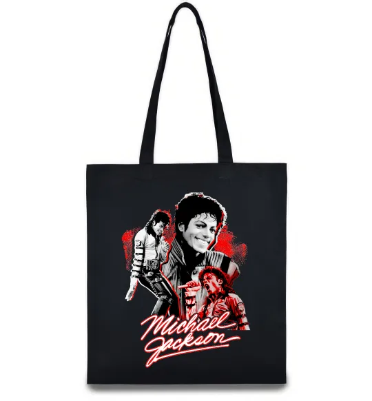 Еко-сумка Michael Jackson колаж Чорний фото