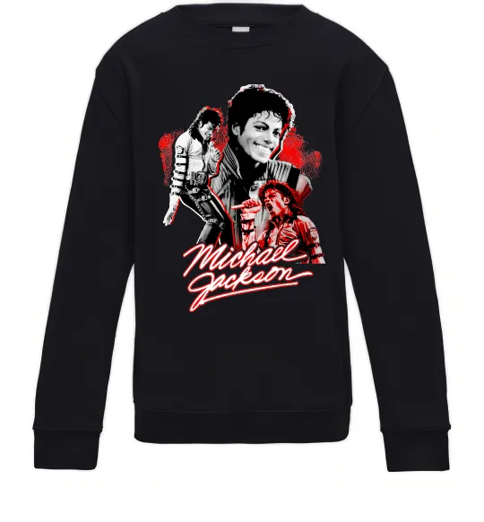 Дитячий світшот Michael Jackson колаж Чорний фото